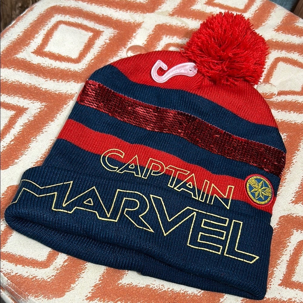 Marvel Captain Marvel Red and Blue Kids Hat